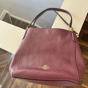 Plum Leather Coach Purse